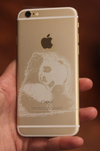 Gold Iphone6 Engraving White Panda - Станки ЧПУ | 777 Россия